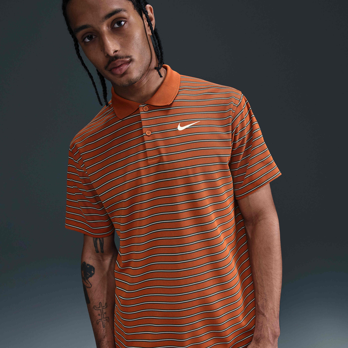Buy Nike Dri-FIT Victory Men's Striped Golf Polo Desert Orange