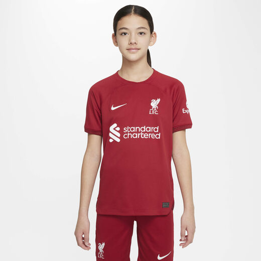 Liverpool F.C.-Nike, Liverpool F.C. 2022/23 Stadium Home, Older Kids' Nike Dri-FIT Football Shirt