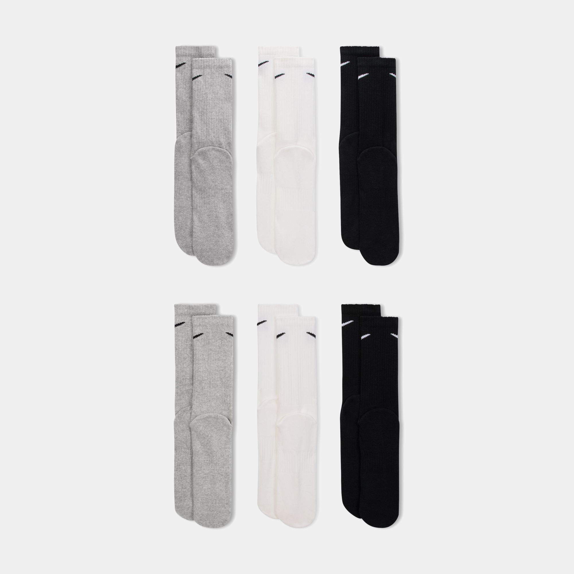 Everyday Cushioned Training Crew Socks (6 Pack) image number 2