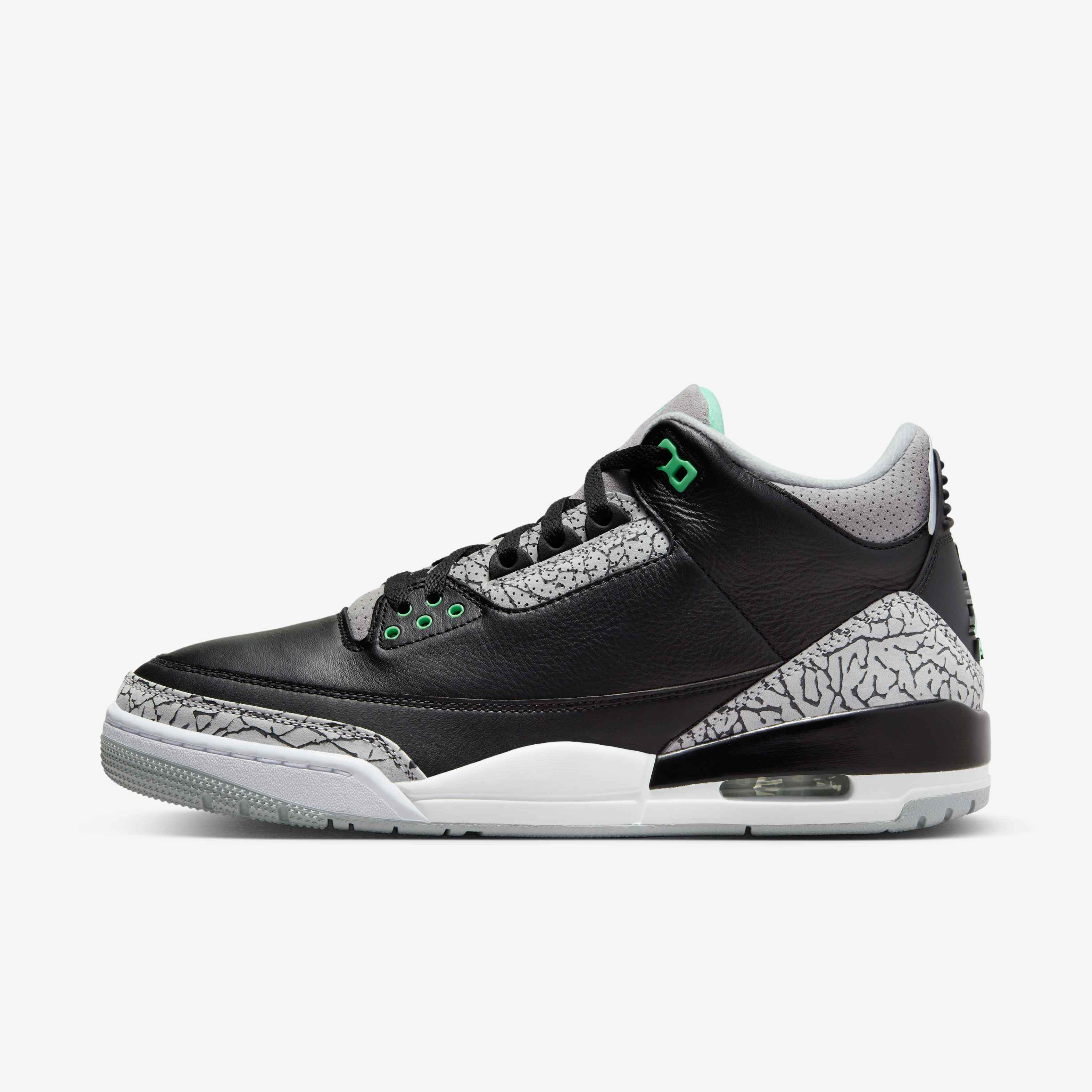 jordan 3 grey and green