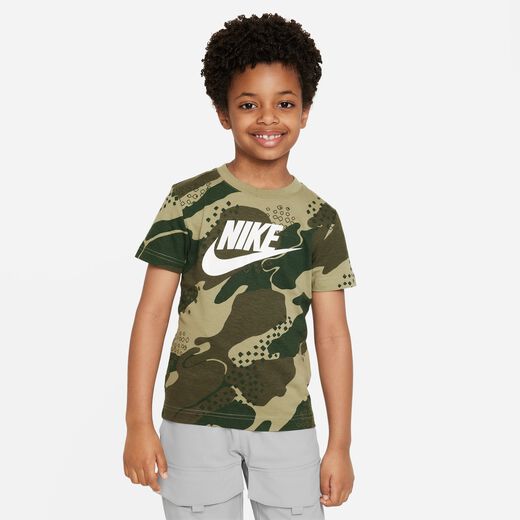 T-Shirts & Tops-Nike, Nike Club Seasonal Camo Basic Tee, Little Kids Dri-FIT T-Shirt