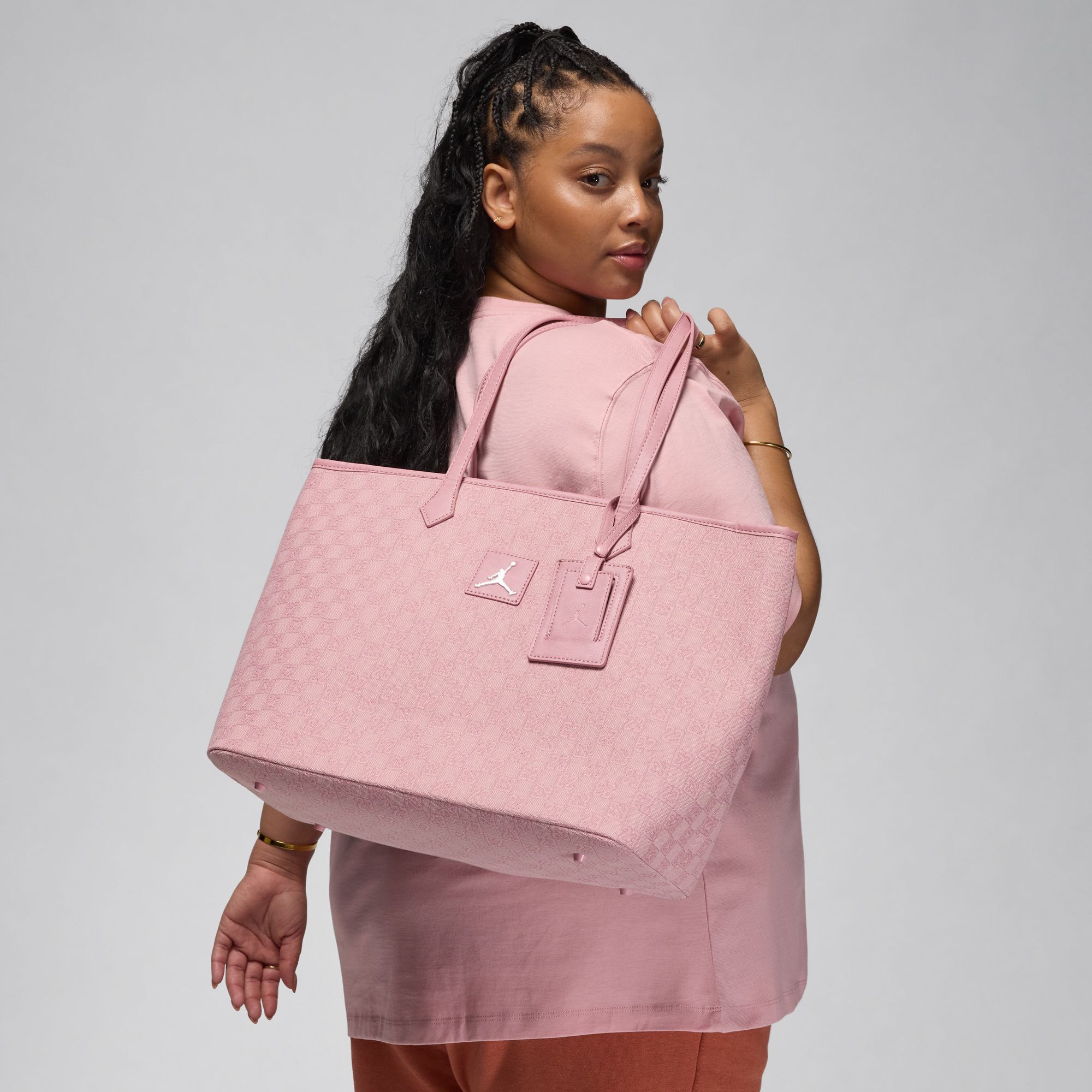 Buy Jordan Monogram Tote Bag (32L) - Pink Glaze | Nike Qatar