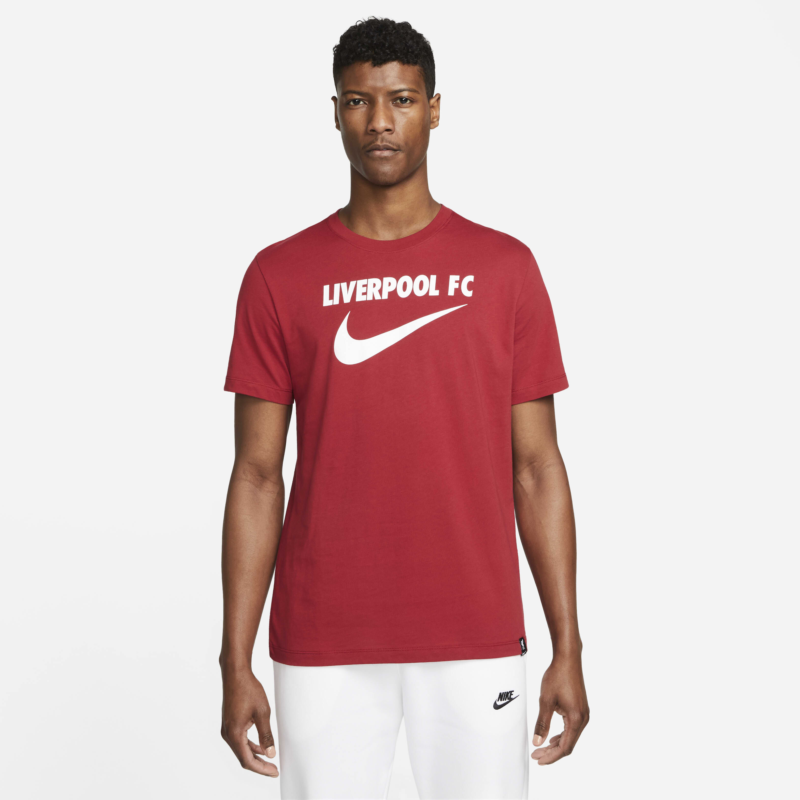 Buy Liverpool Swoosh Men's Football T-Shirt Tough Red