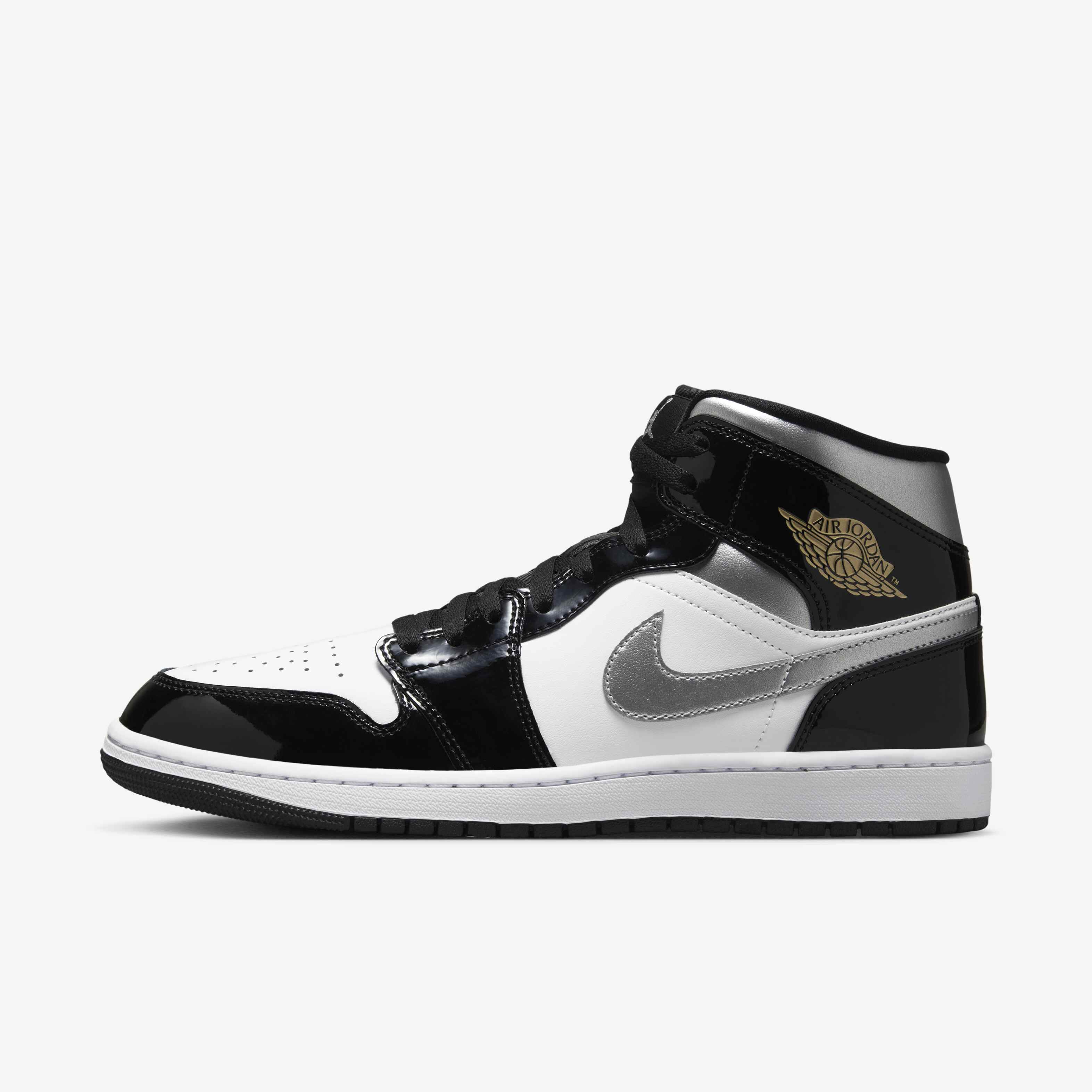 Buy Air Jordan 1 Mid SE Men's Shoes - Black/White/Metallic