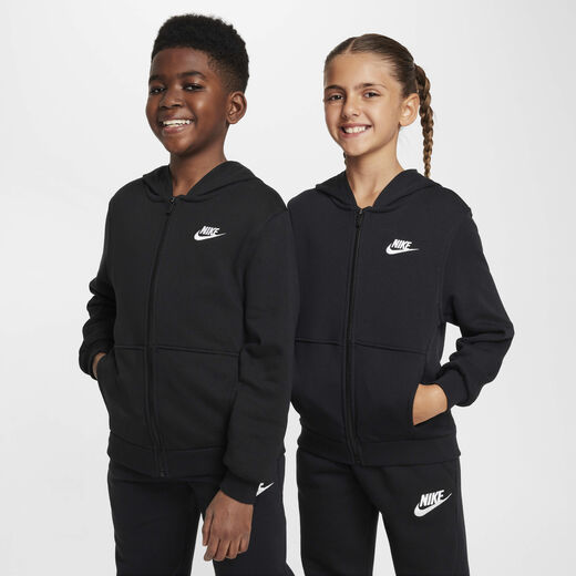 Hoodies & Sweatshirts-Nike, Nike Club Fleece, Older Kids' French Terry Full-Zip Hoodie