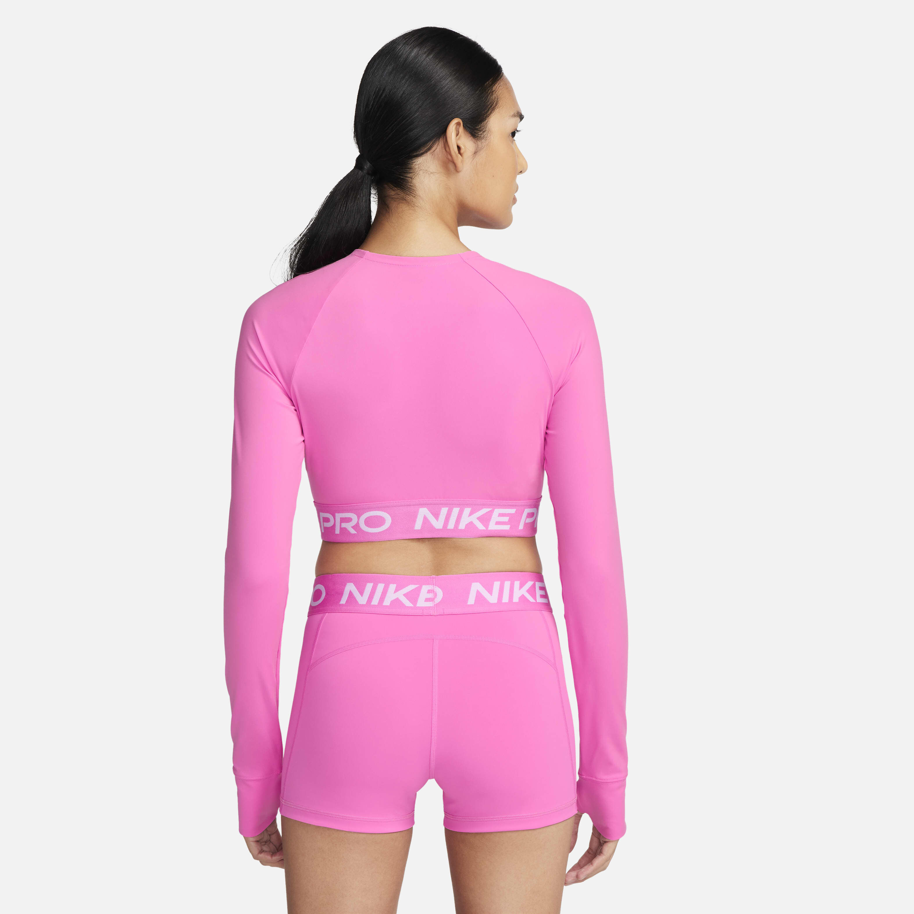 Nike pro women's cropped long sleeve shirt hotsell