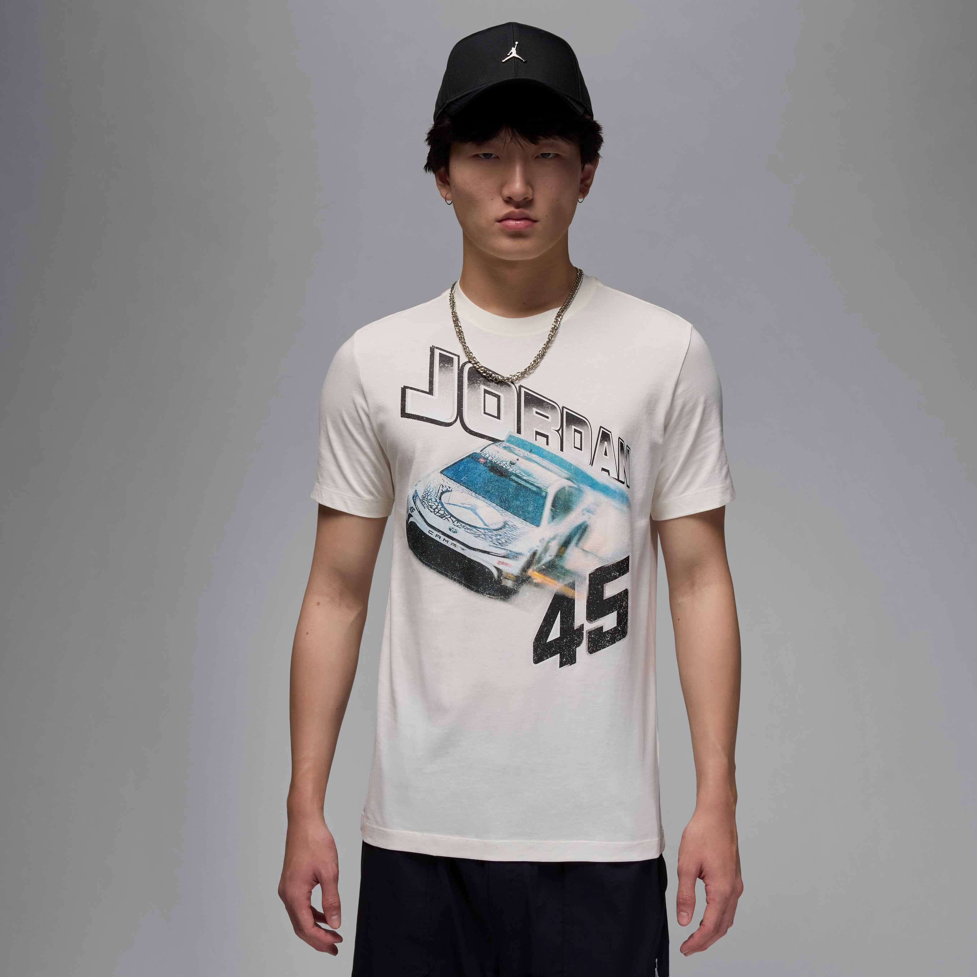 Buy Jordan Brand Men's T-Shirt Sail/Off-Noir Nike Qatar