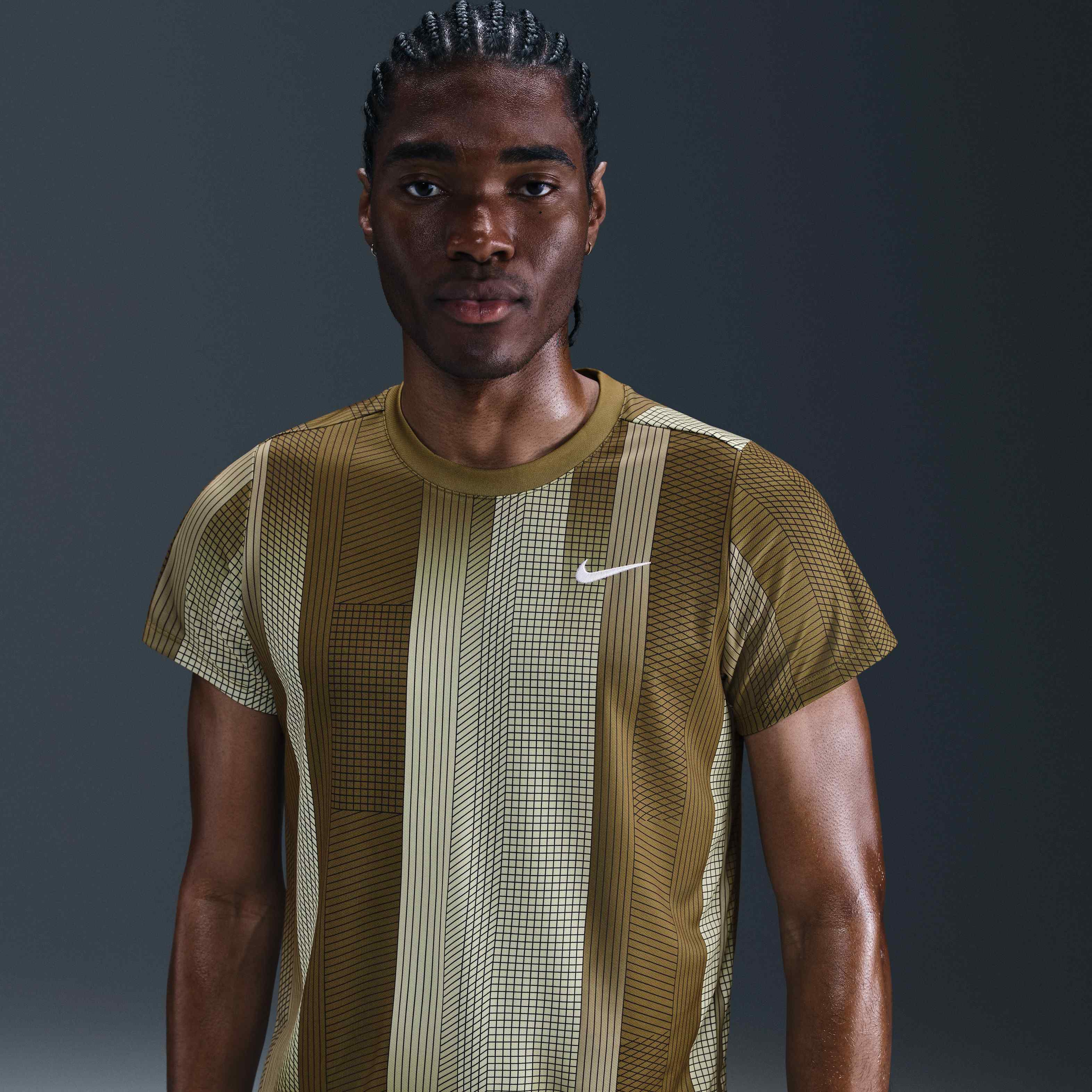 Buy NikeCourt Victory Men's Dri-FIT Tennis Top - Olive Flak/White