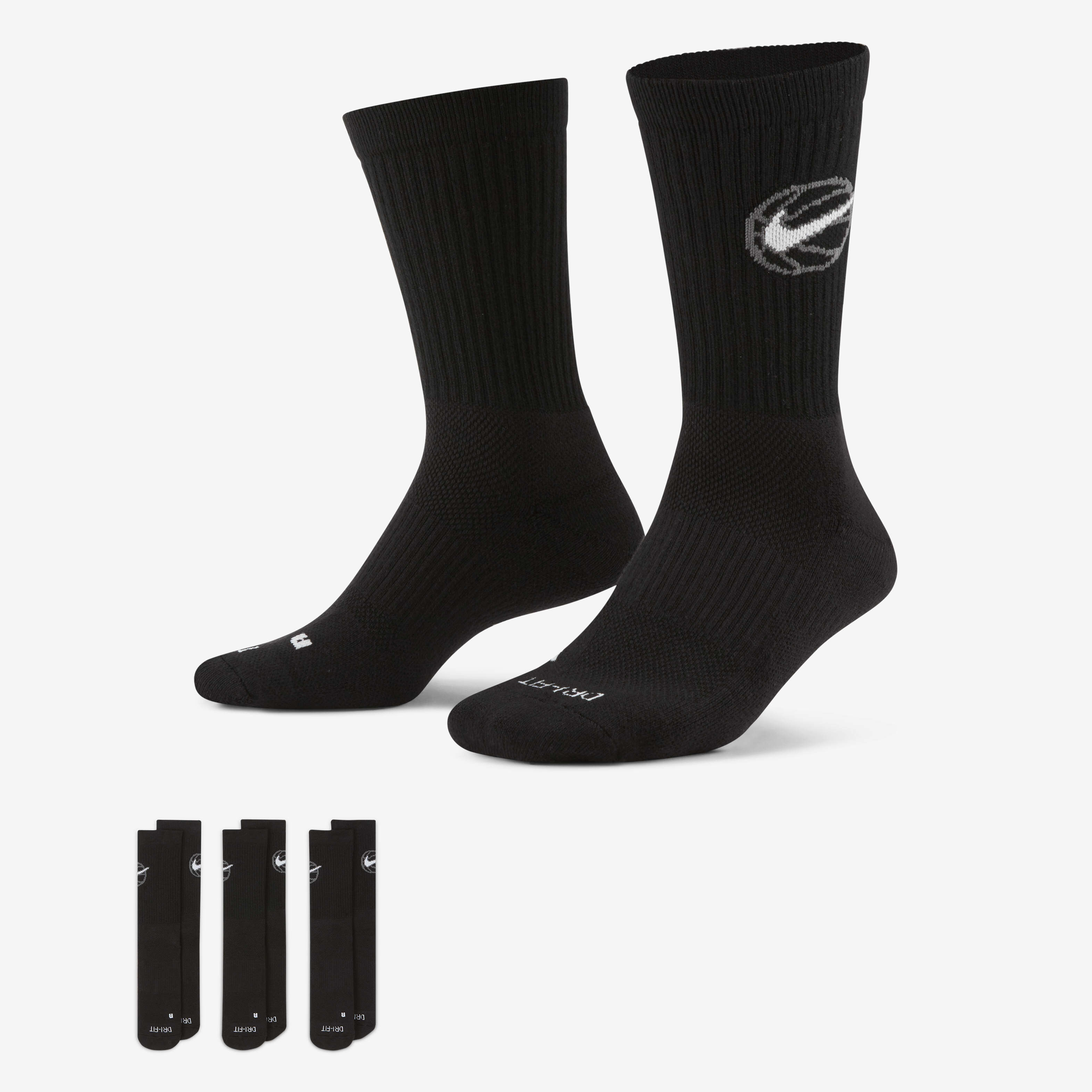 Buy Nike Everyday Crew Basketball Socks 3 Pairs Nike Qatar Official
