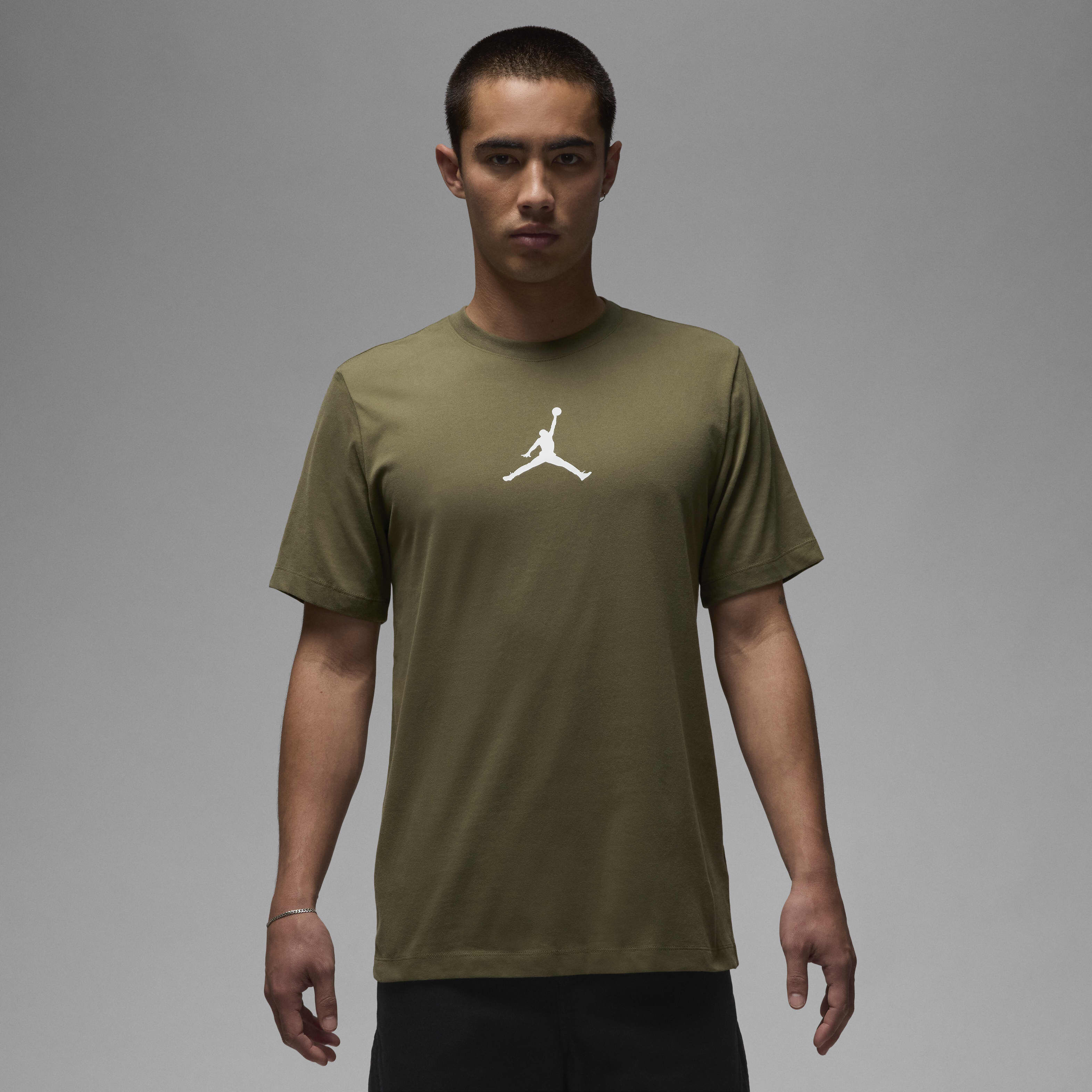 Buy Jordan Jumpman Men's T-Shirt - Medium Olive/White | Nike