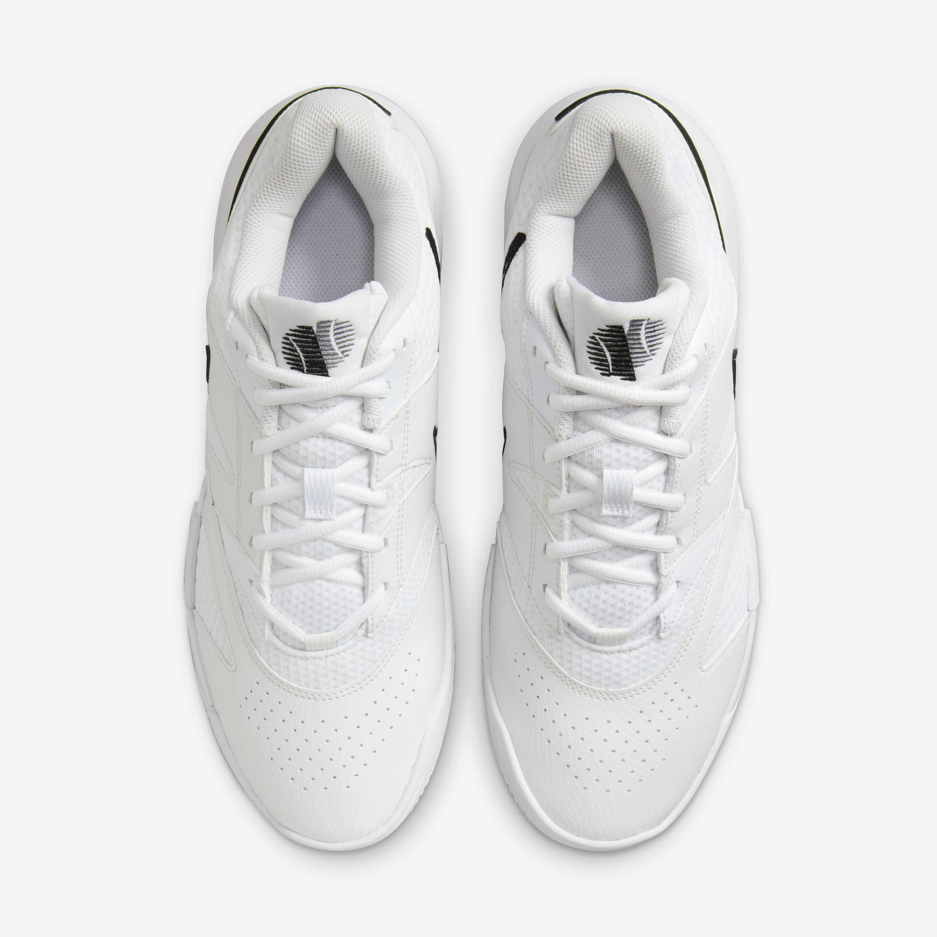 Nike men's court lite 2 tennis shoes black and white online