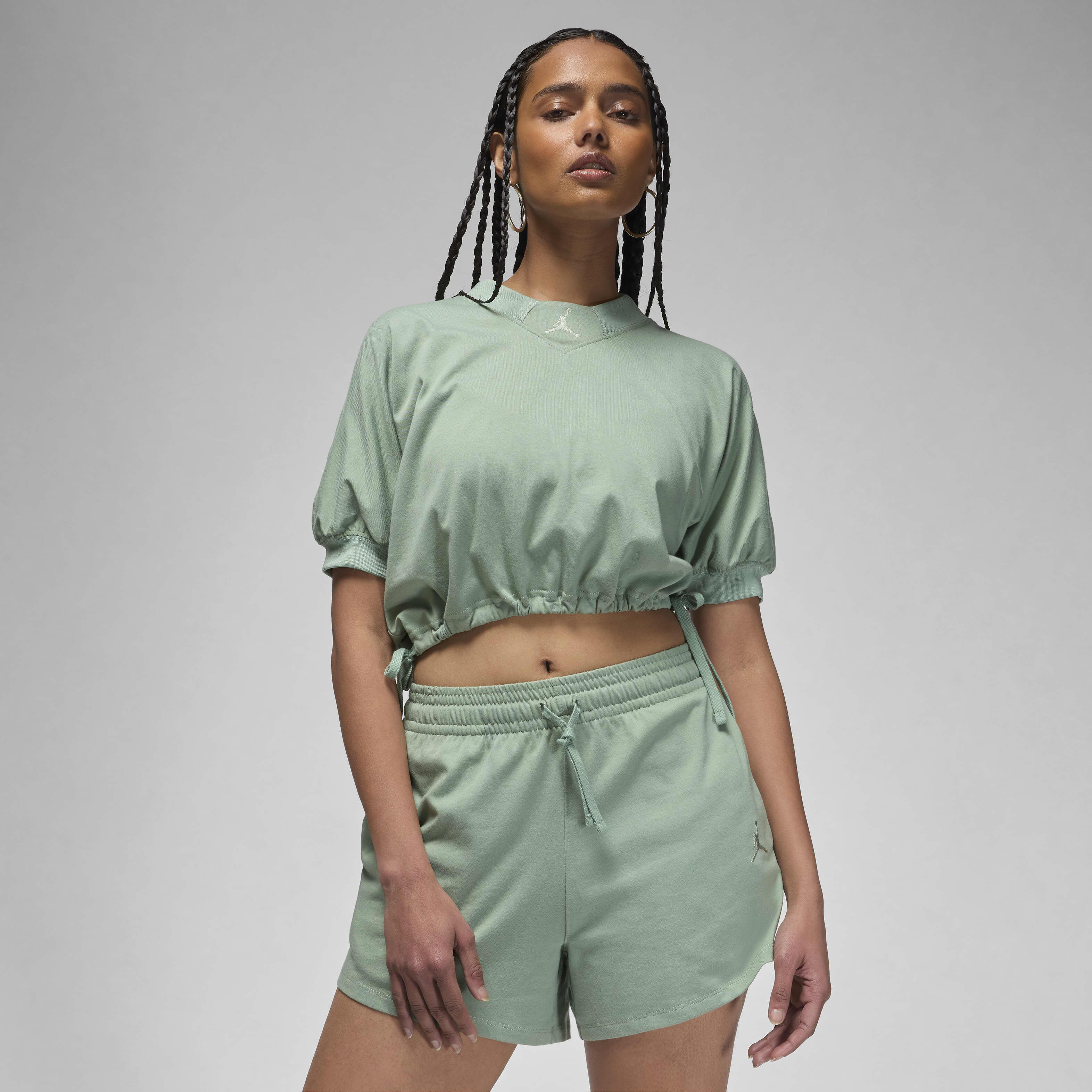Buy Jordan Women's Knit Cropped Top - Jade Smoke/Seafoam