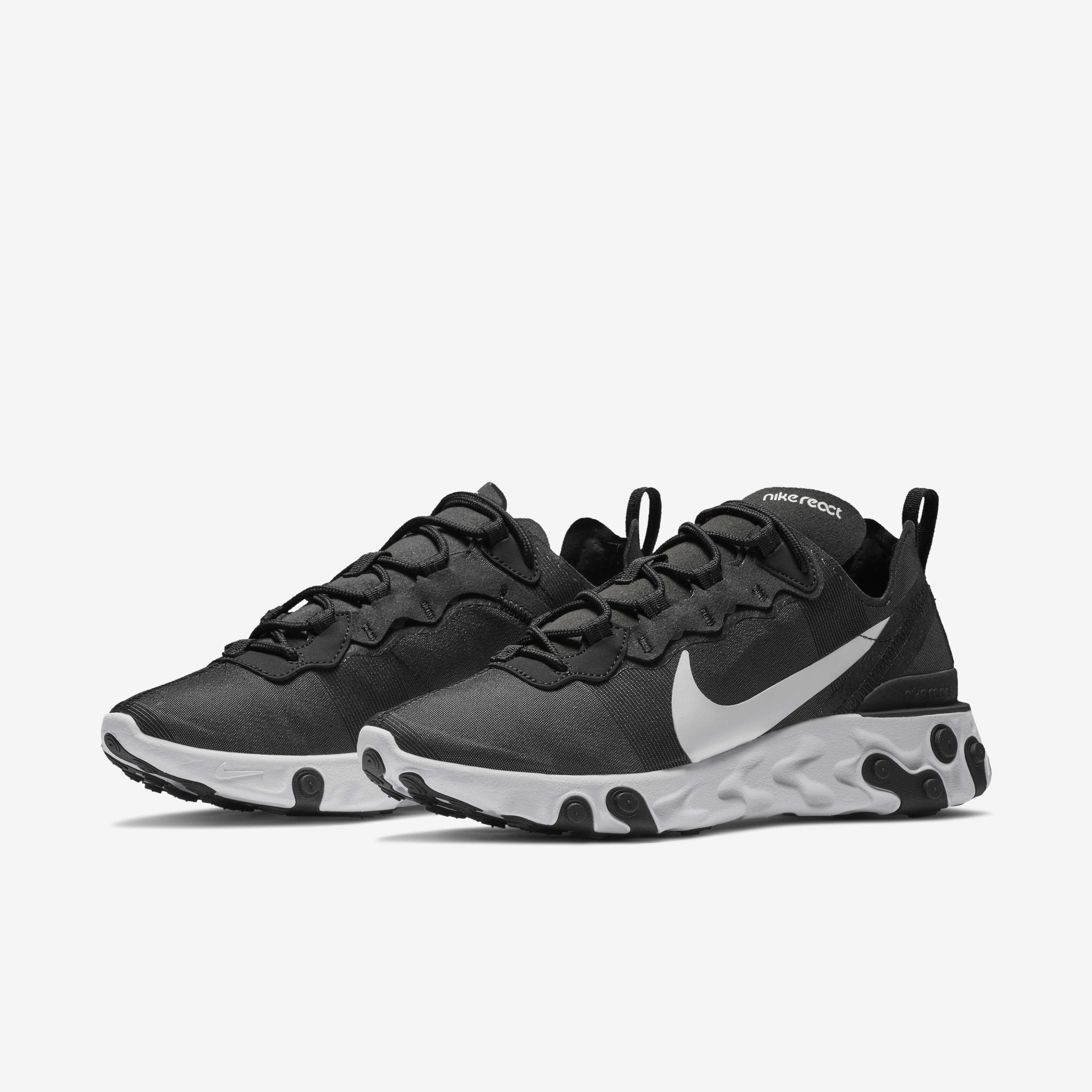 Buy Nike React Element 55 Women's Shoes Black/White Nike Qatar
