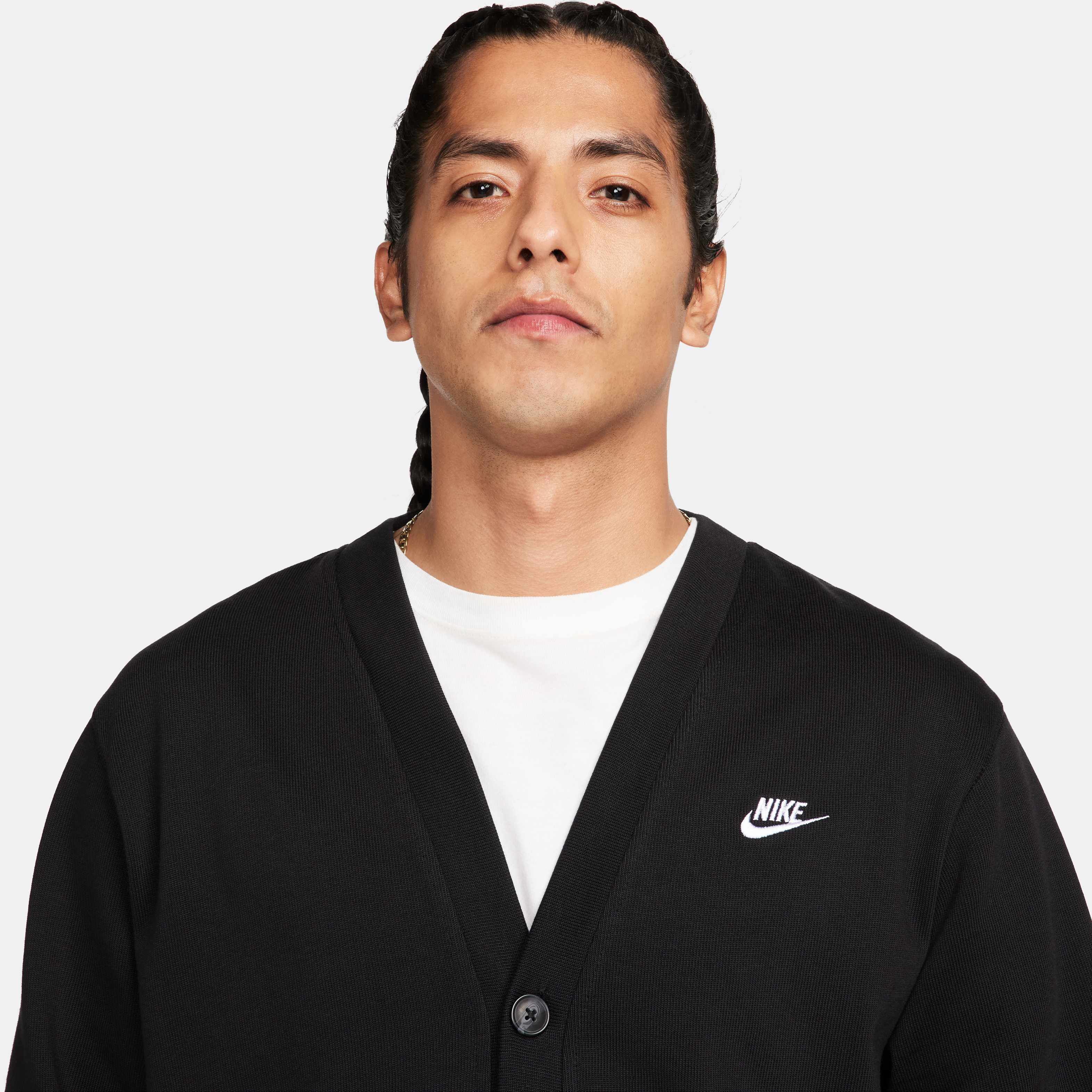Buy Nike Club Men's Knit Fairway Cardigan - Black/White