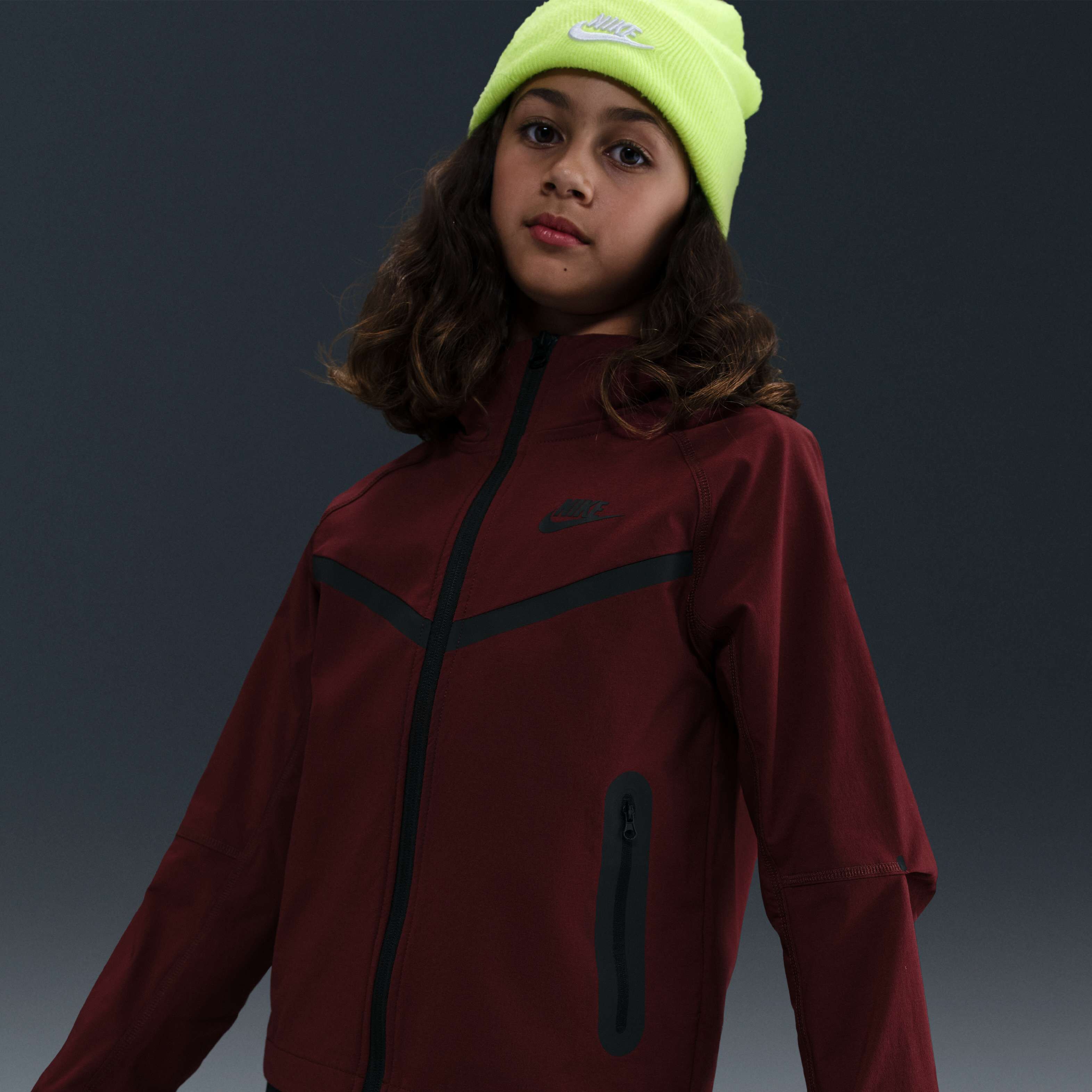 Buy Nike Tech Older Kids' (Boys') Woven Jacket - Dark Team