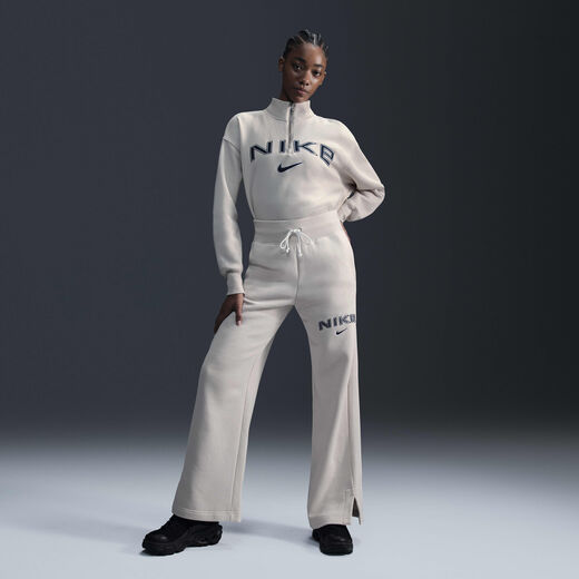 Trousers & Tights-Nike, Nike Sportswear Phoenix Fleece, Women's High-Waisted Wide-Leg Logo Trousers Trousers & Tights-Nike, Nike Sportswear Phoenix Fleece, Women's High-Waisted Wide-Leg Logo Trousers