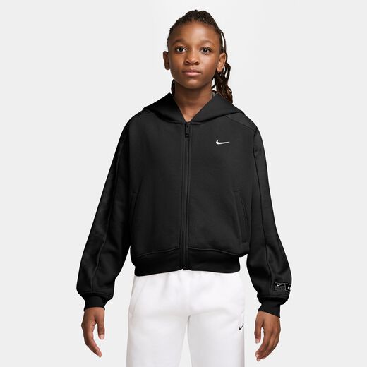Kids' Clothing-Nike, Nike Sportswear Club Fleece, Older Kids' (Girls') Dance Long-Sleeve Top