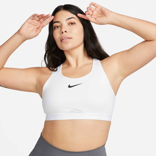 Swoosh Sports Bra - Sports Bras-Nike, Nike Swoosh, Women's High-Support Non-Padded Adjustable Sports Bra