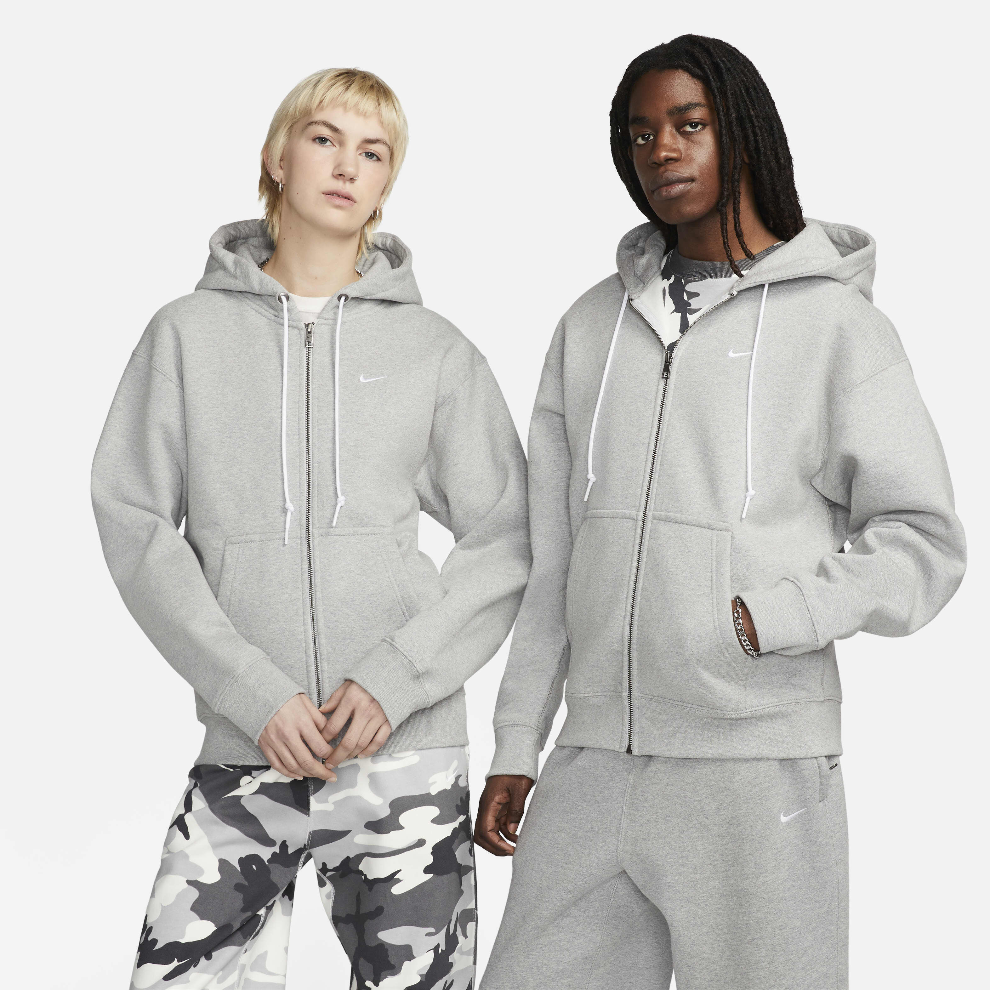 Nike foundation full zip hoodie grey online