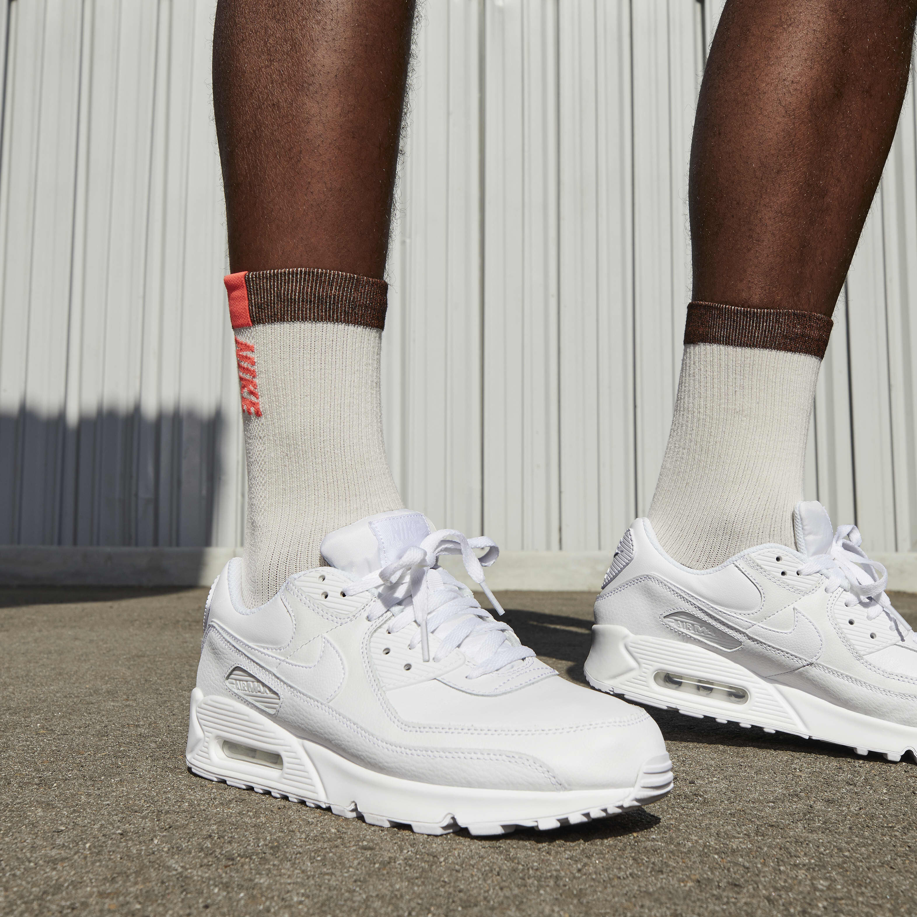 All white nike air max 90 mens store