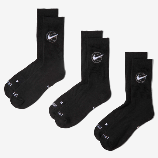 Father's Day Gifts-Nike, Nike Everyday Crew, Basketball Socks (3 Pairs)