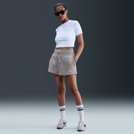 Clothing-Nike, Nike Sportswear Phoenix Fleece, Women's High-Waisted Loose Shorts