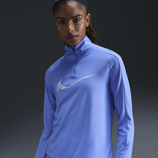 Running Tops & T-Shirts-Nike, Nike Swoosh, Women's Dri-FIT 1/4-Zip Running Mid Layer