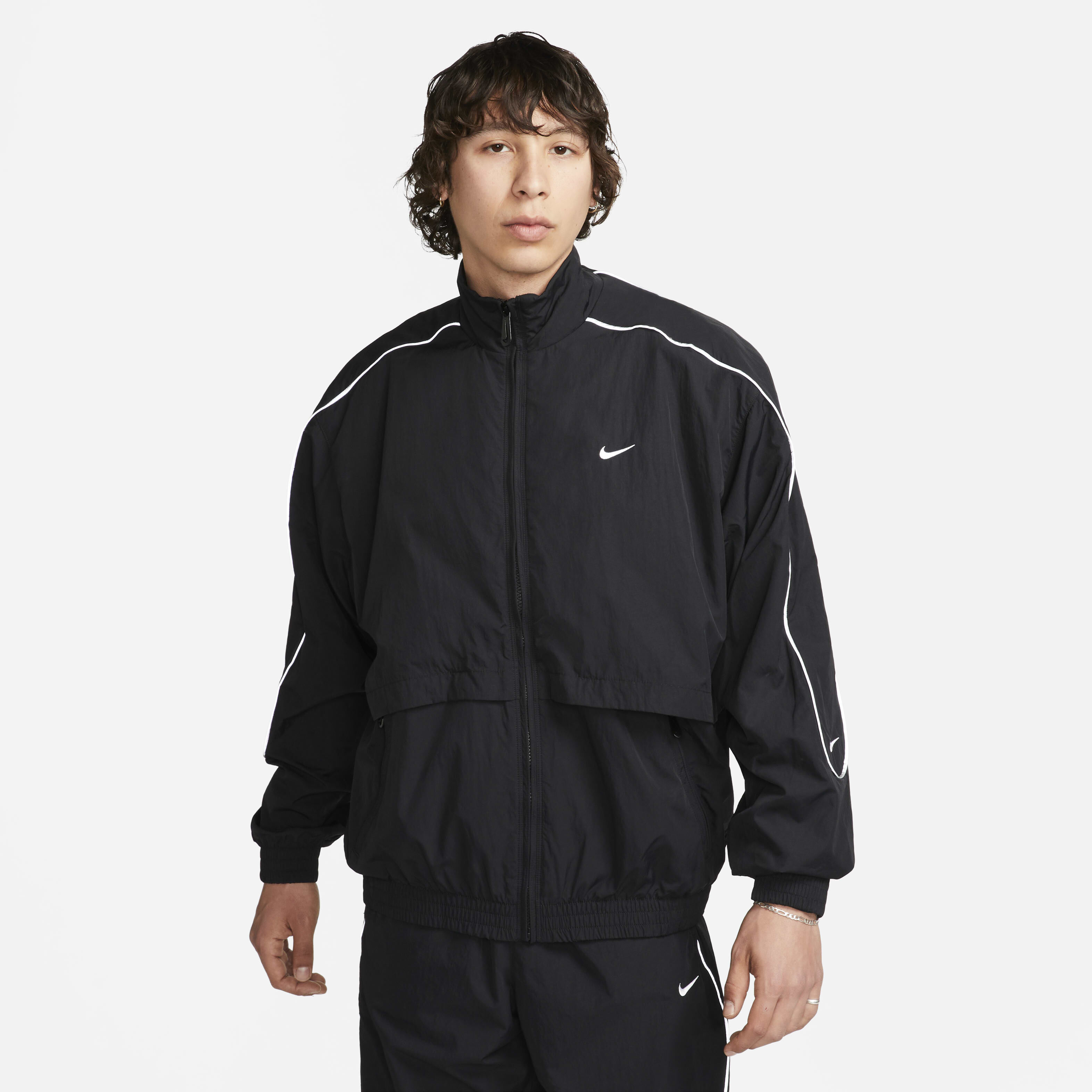 Nike graphic tracksuit black outlet