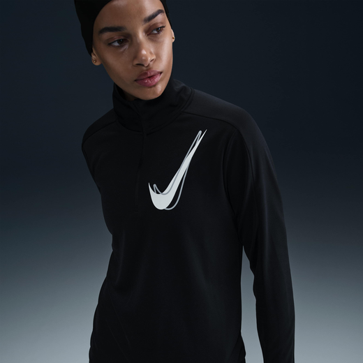 New In Women's Long Sleeves Shirts-Nike, Nike Swoosh, Women's Dri-FIT 1/2-Zip Running Mid Layer
