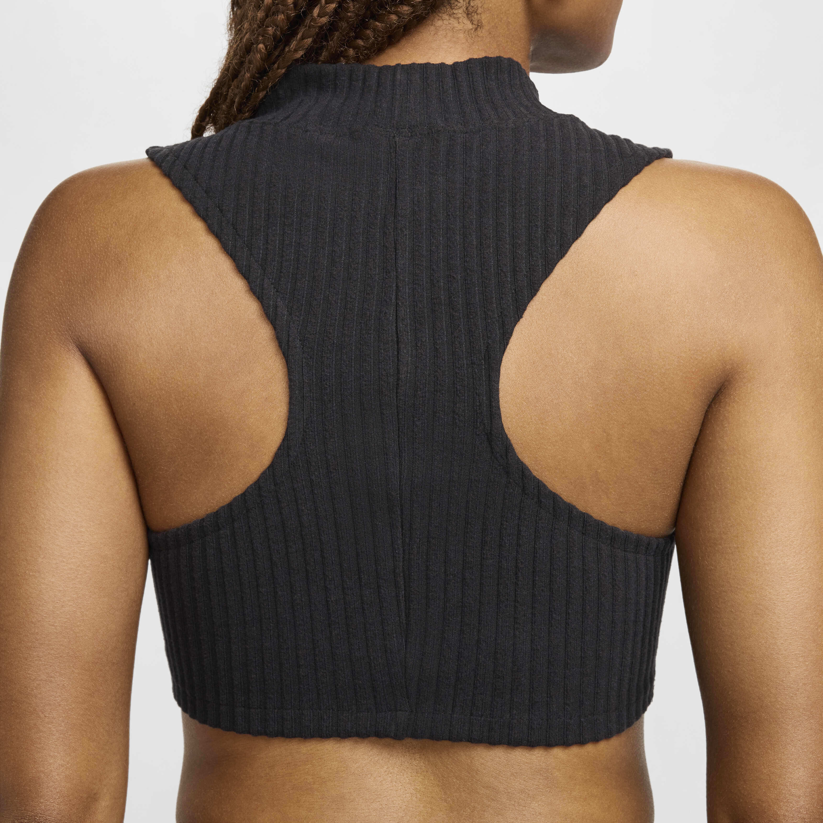 Buy Nike Sportswear Chill Rib Women s Tight Mock Neck Cropped Tank Top Nike Qatar Official