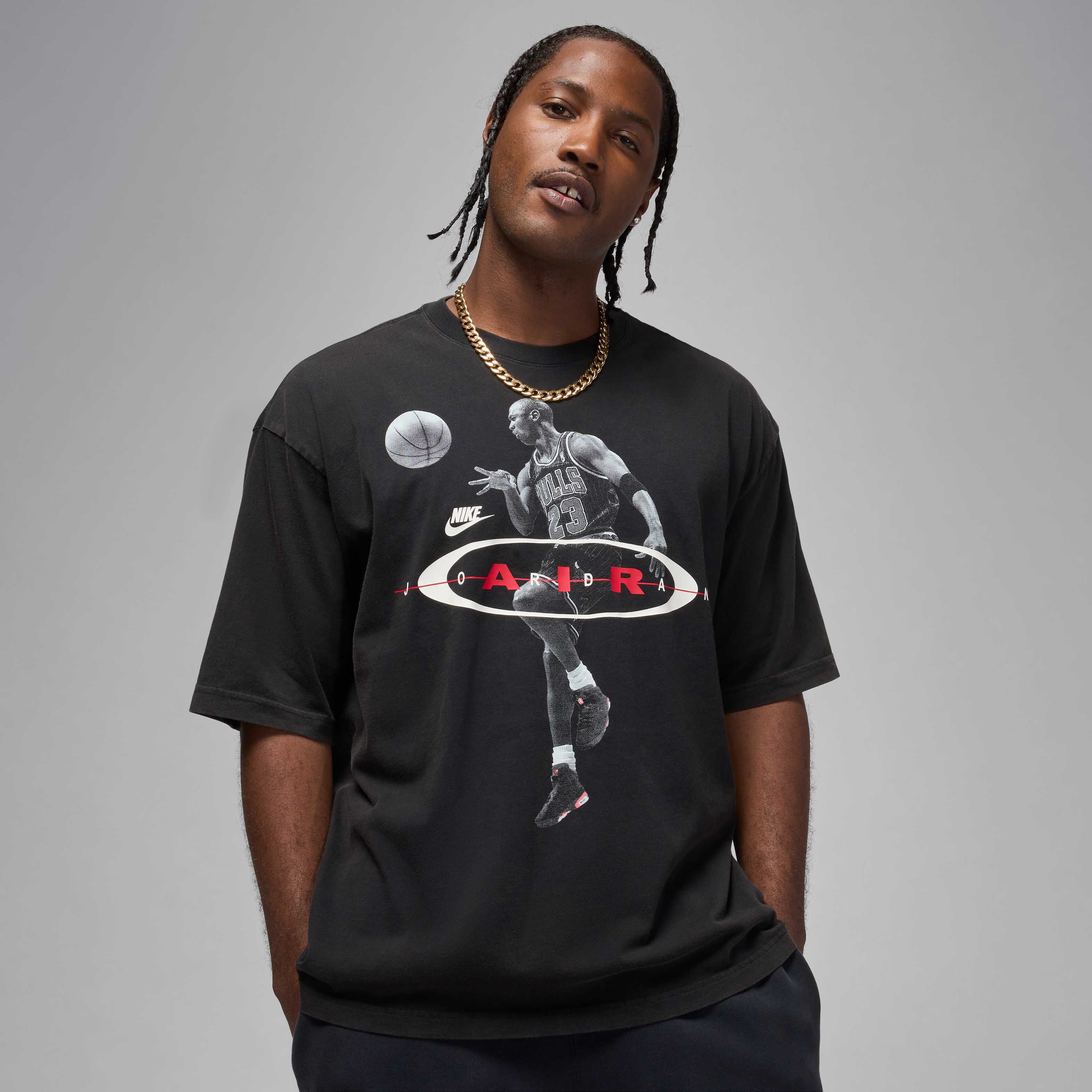 Buy Jordan Brooklyn Men's T-Shirt - Black/White @ Nike Qatar