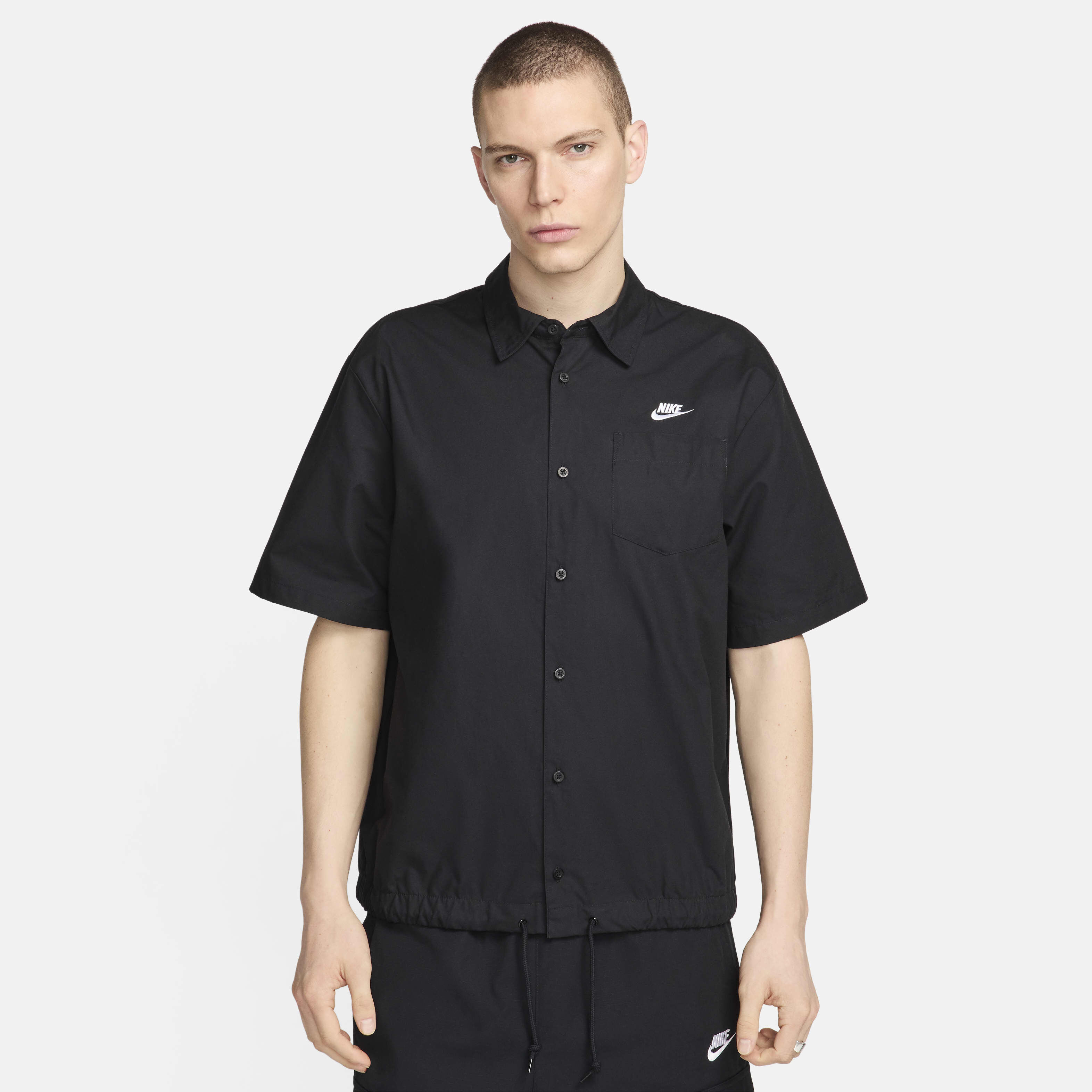 Buy Nike Club Men's Short-Sleeve Oxford Button-Down Shirt Black