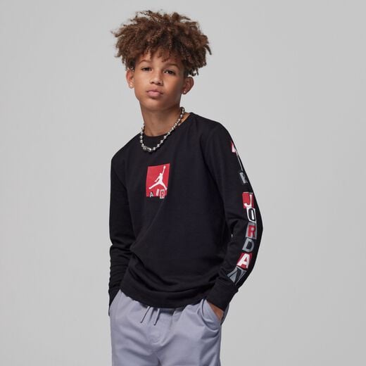 Jordan Bestsellers UAE-JRDN, Jordan Air Stacked Long Sleeve Tee, Big Kids T-Shirt