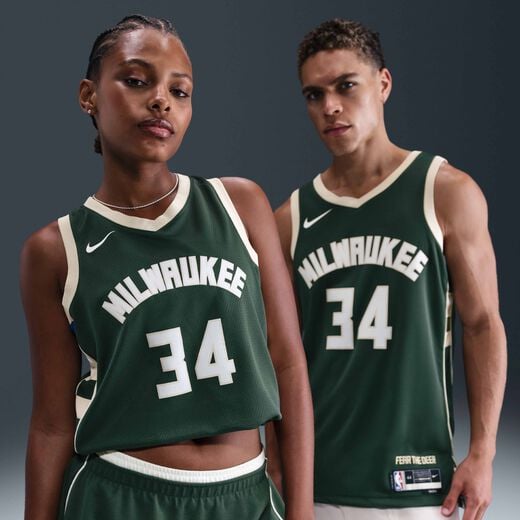 T-Shirts & Tops-Nike, Milwaukee Bucks Icon Edition 2022/23, Men's Nike Dri-FIT NBA Swingman Jersey