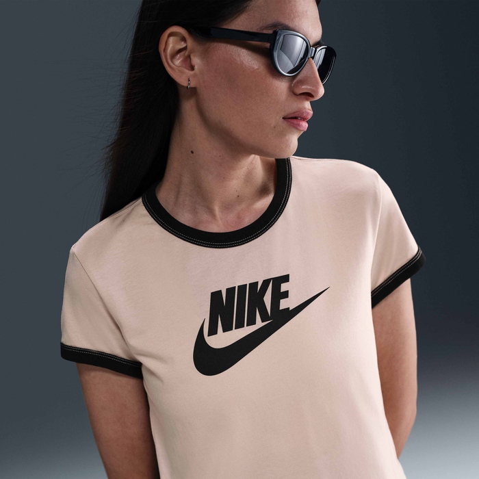 Buy Nike Sportswear Women's Graphic Ringer T-Shirt Sand Drift