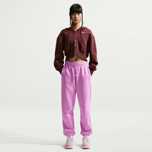 Women's Clothing-Nike, Nike Sportswear Phoenix Fleece, Women's High-Waisted Oversized Tracksuit Bottoms
