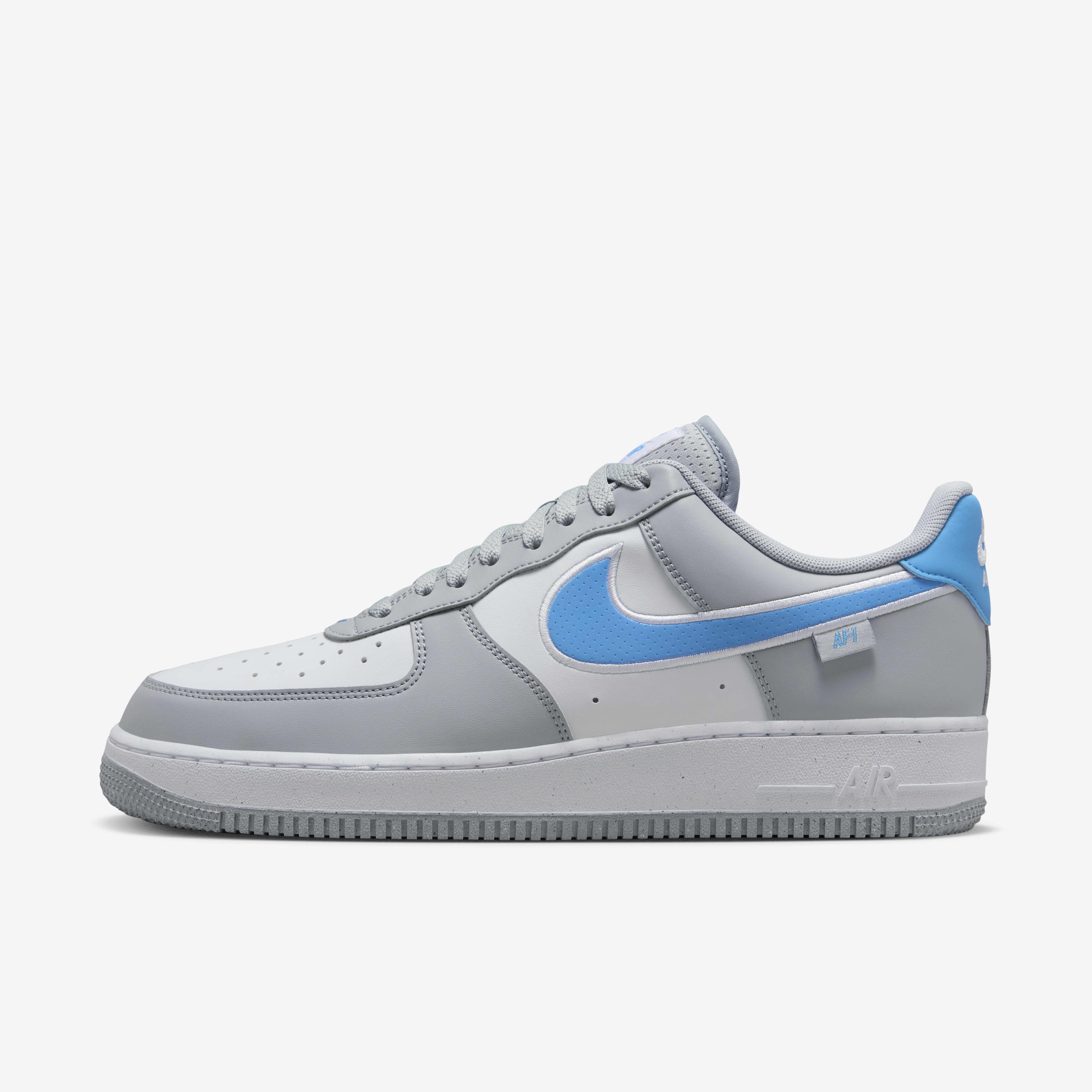 blue white and gray air force ones