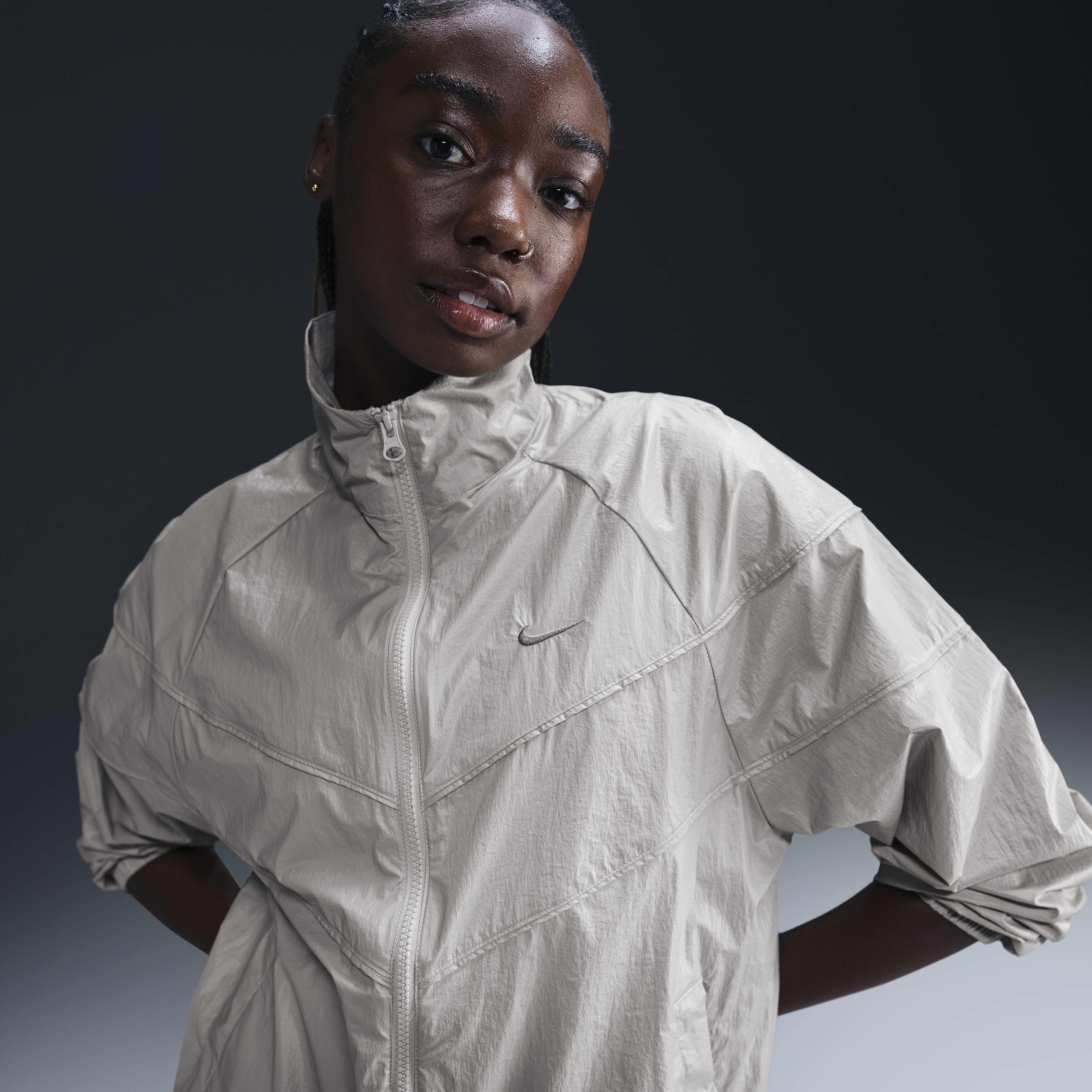 Nike silk jacket on sale