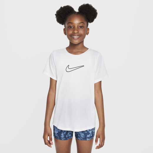 T-Shirts & Tops-Nike, Nike One Fitted, Older Kids' (Girls') Dri-FIT Short-Sleeve Top