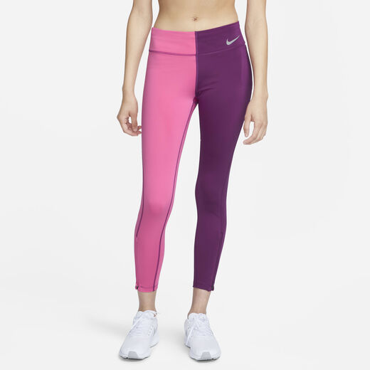 بناطيل ضيقة-نايكي, نايكي فاست, ليقنز الجري ميد-رايز 7/8 بجيوب للنساء