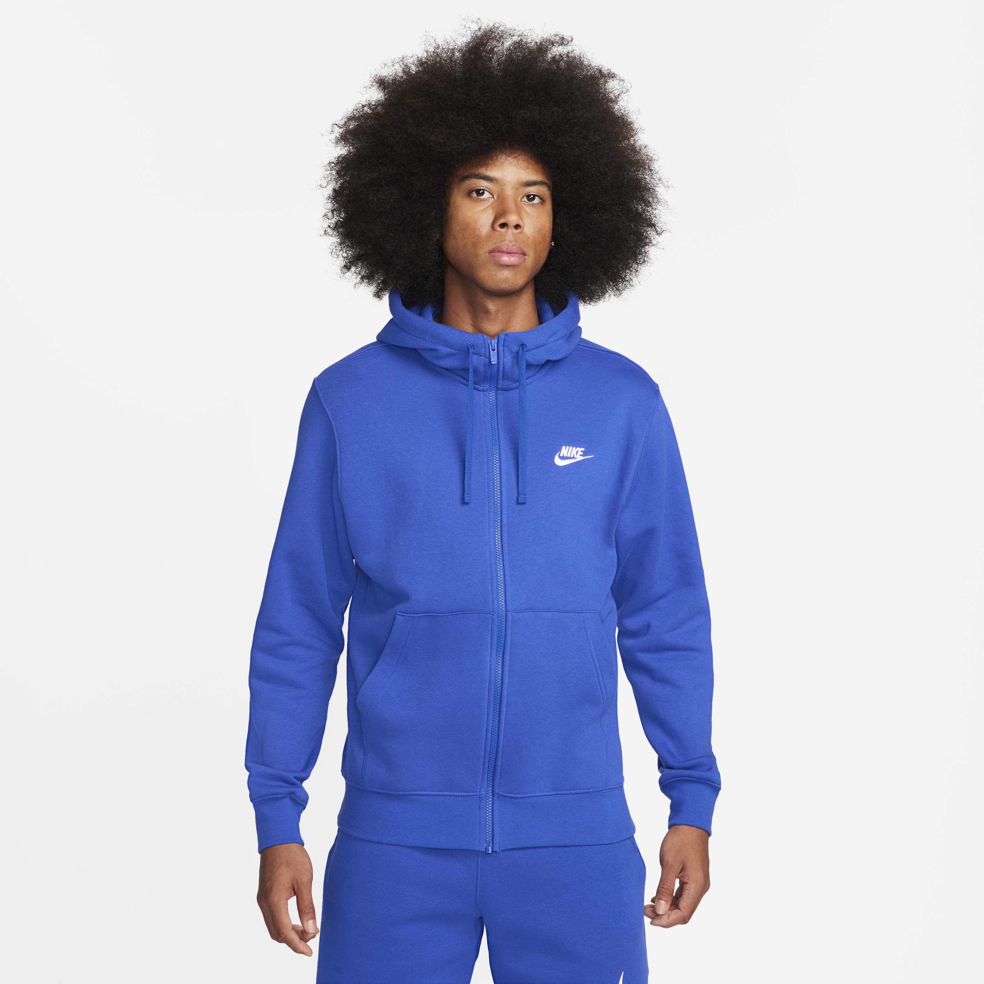 Nike mens jersey club full zip hoodie deals