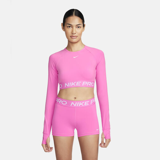 Clothing-Nike, Nike Pro, Women's Dri-FIT Cropped Long-Sleeve Top