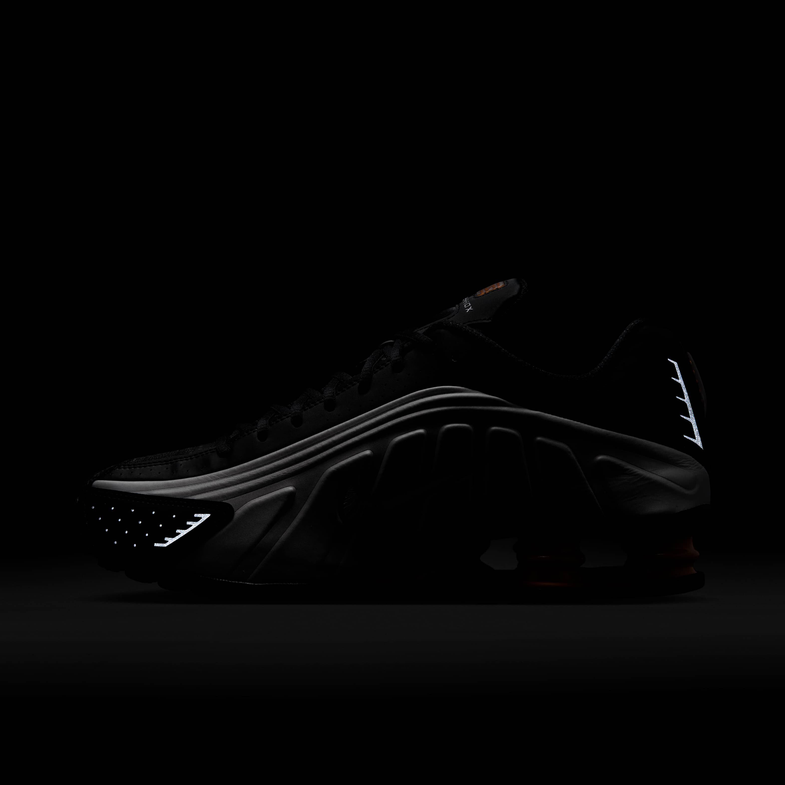 Buy Nike Shox R4 Men's Shoes - Black/Bright Mandarin