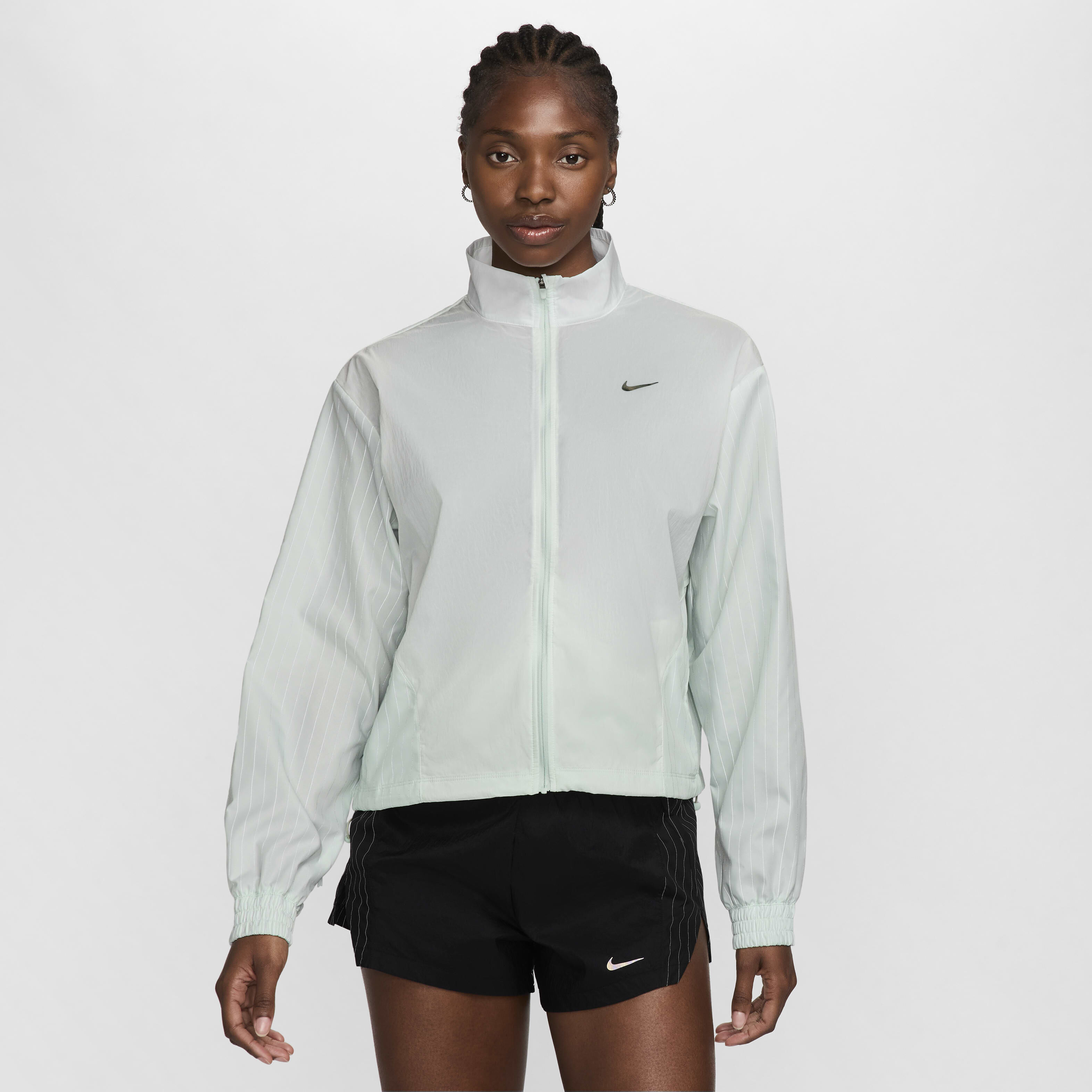 Grey nike running jacket top