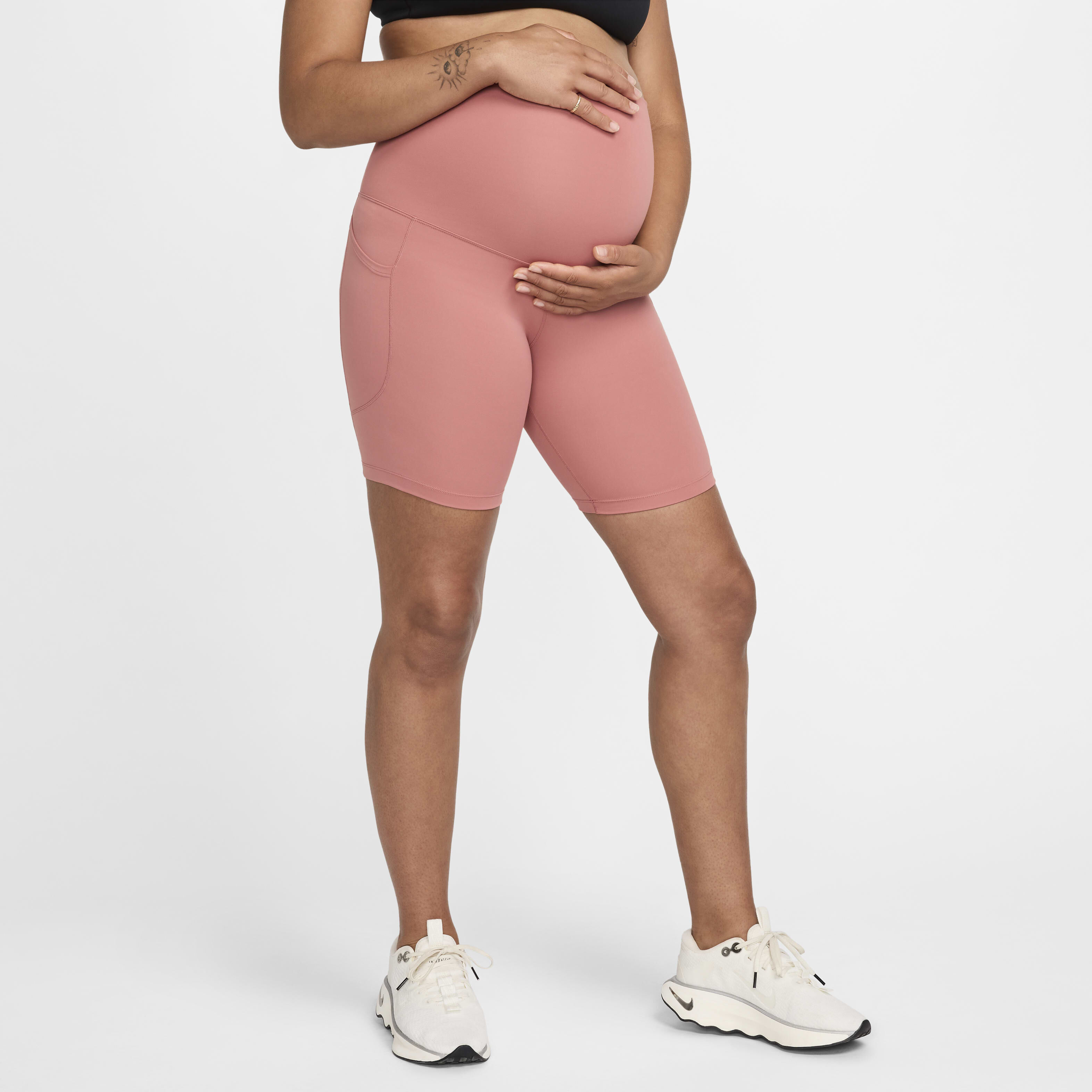 Buy Nike M One Women s Dri FIT High Waisted 20.5cm approx. Biker Shorts With Pockets Maternity Nike Qatar Official