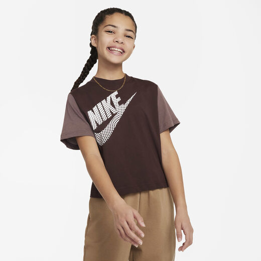 Nike Kids - T-Shirts & Tops-Nike, Nike Sportswear Essential, Older Kids' (Girls') Dance T-Shirt