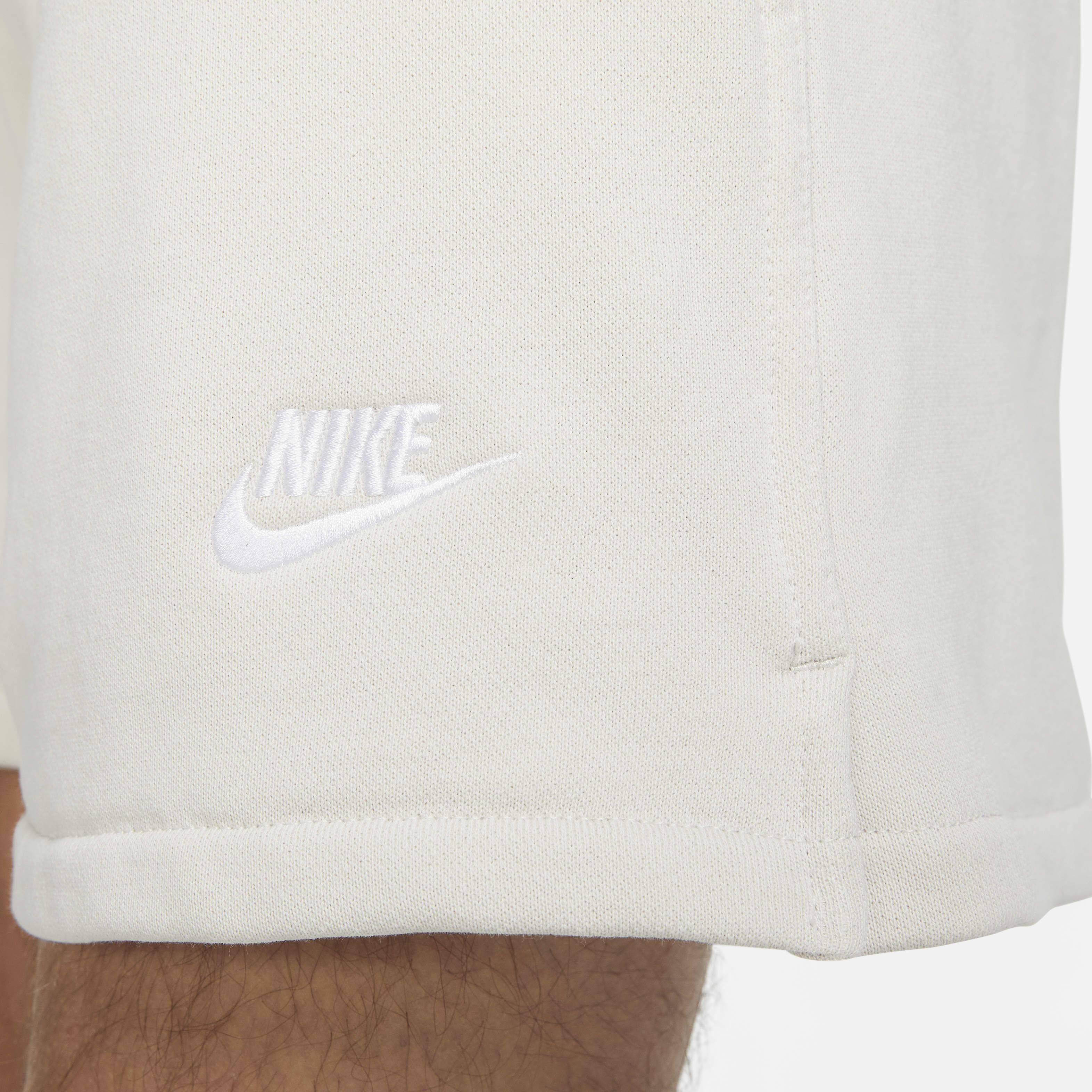 Nike white fleece shorts shop