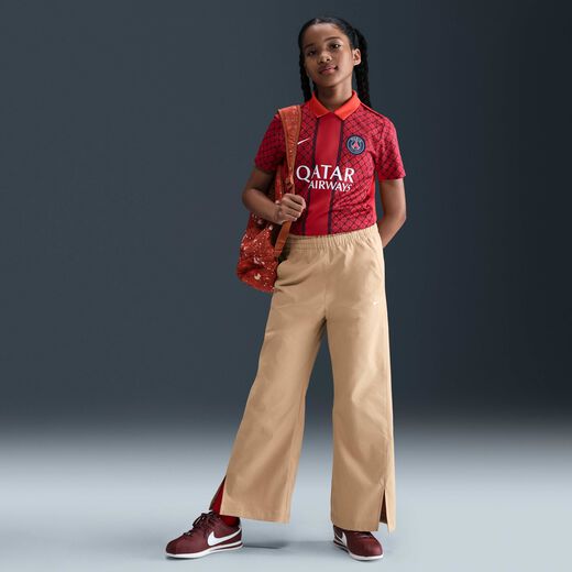 بناطيل-نايكي, نايكي سبورتسوير, بنطال منسوج بساق واسعة للأطفال الكبار (البنات)