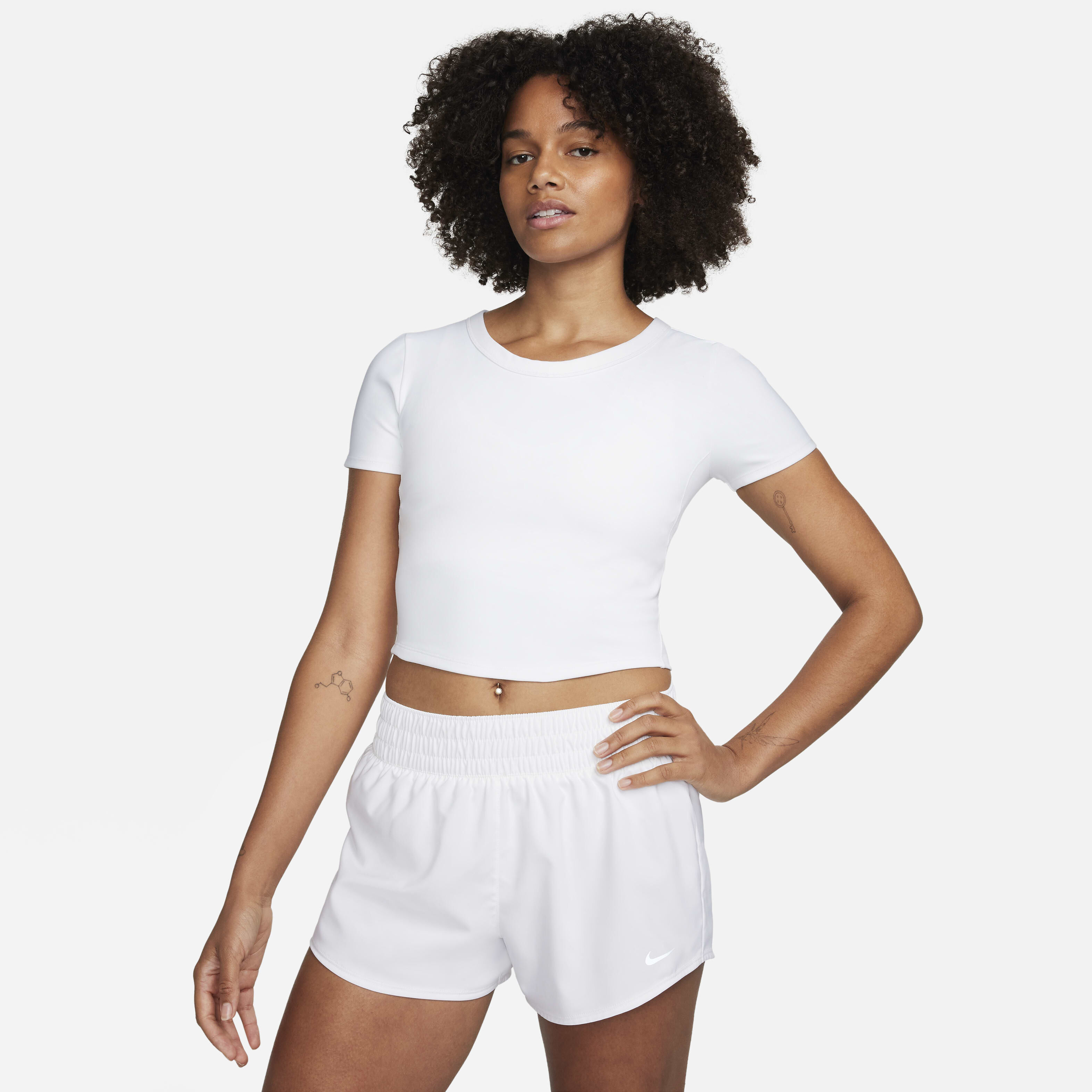 Buy Nike One Fitted Women s Dri FIT Short Sleeve Cropped Top Nike Qatar Official