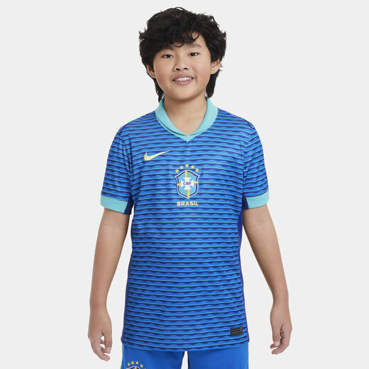Kits & Jerseys-Nike, Brazil 2024 Stadium Away, Older Kids' Nike Dri-FIT Football Replica Shirt